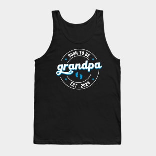 Soon To Be Grandpa Est 2024 Father's Day First Time Grandpa Tank Top